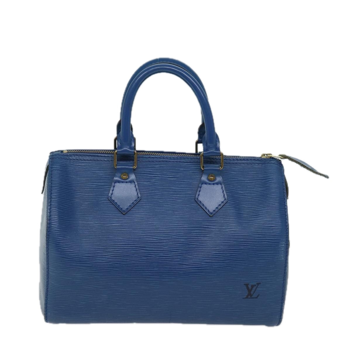 LOUIS VUITTON Epi Speedy 25 Hand Bag Toledo Blue M43015 LV 70707