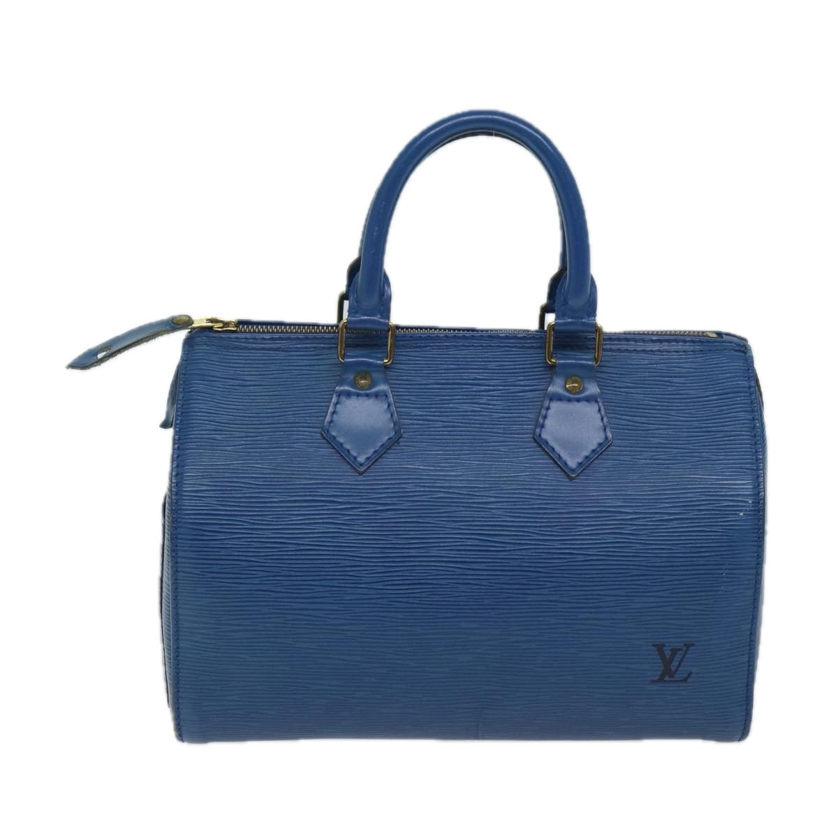 LOUIS VUITTON Epi Speedy 25 Hand Bag Toledo Blue M43015 LV 70707