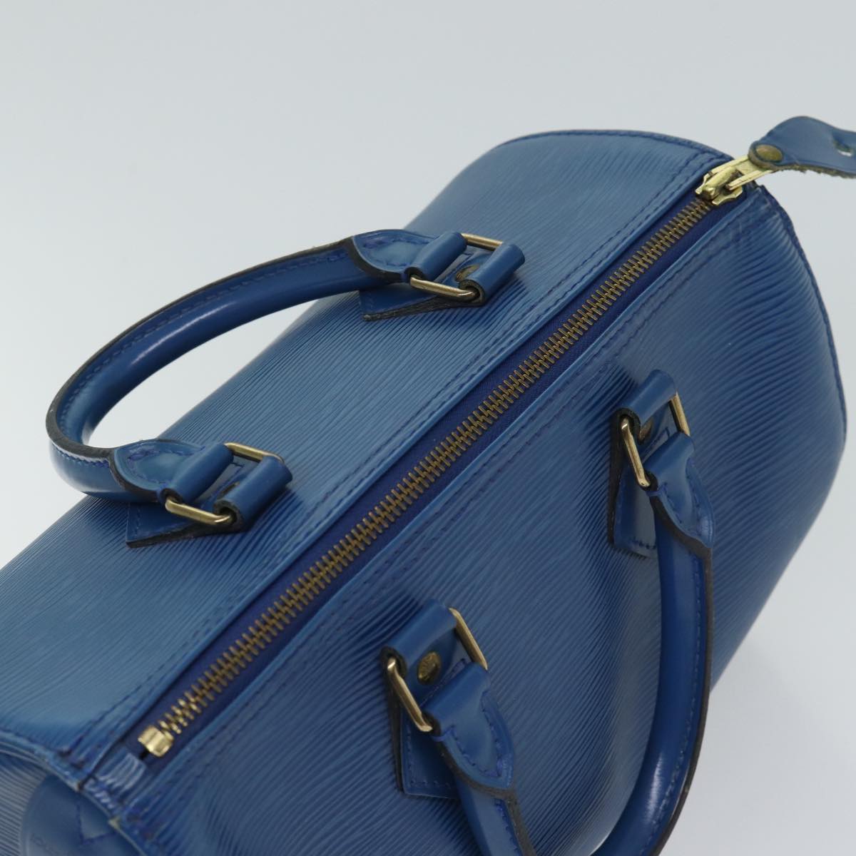 LOUIS VUITTON Epi Speedy 25 Hand Bag Toledo Blue M43015 LV 70707