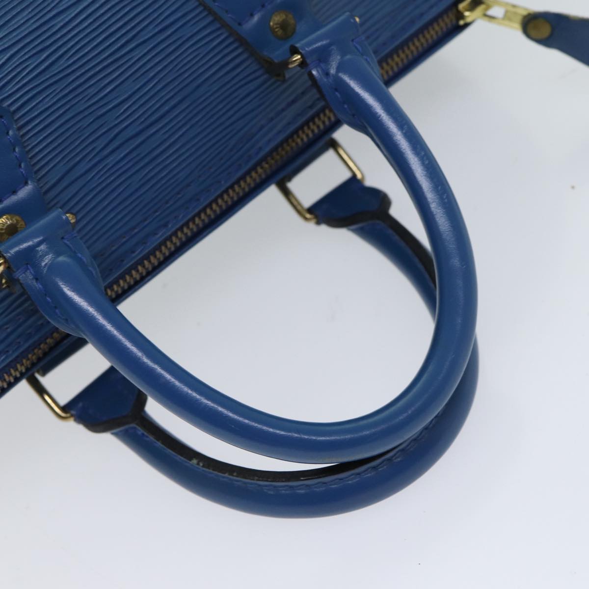 LOUIS VUITTON Epi Speedy 25 Hand Bag Toledo Blue M43015 LV 70707