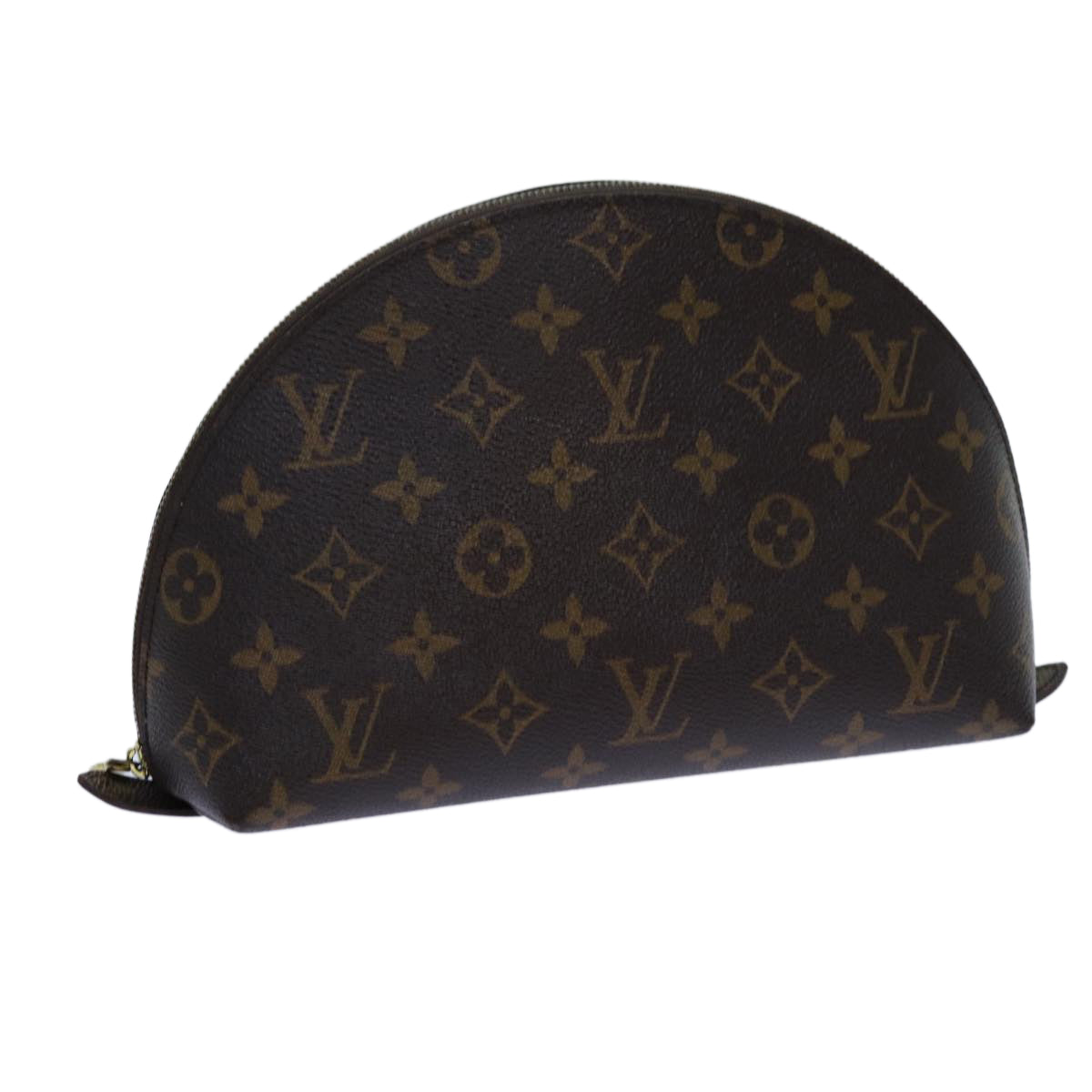 LOUIS VUITTON Monogram Trousse Demi Ronde Cosmetic Pouch M47520 LV 70711