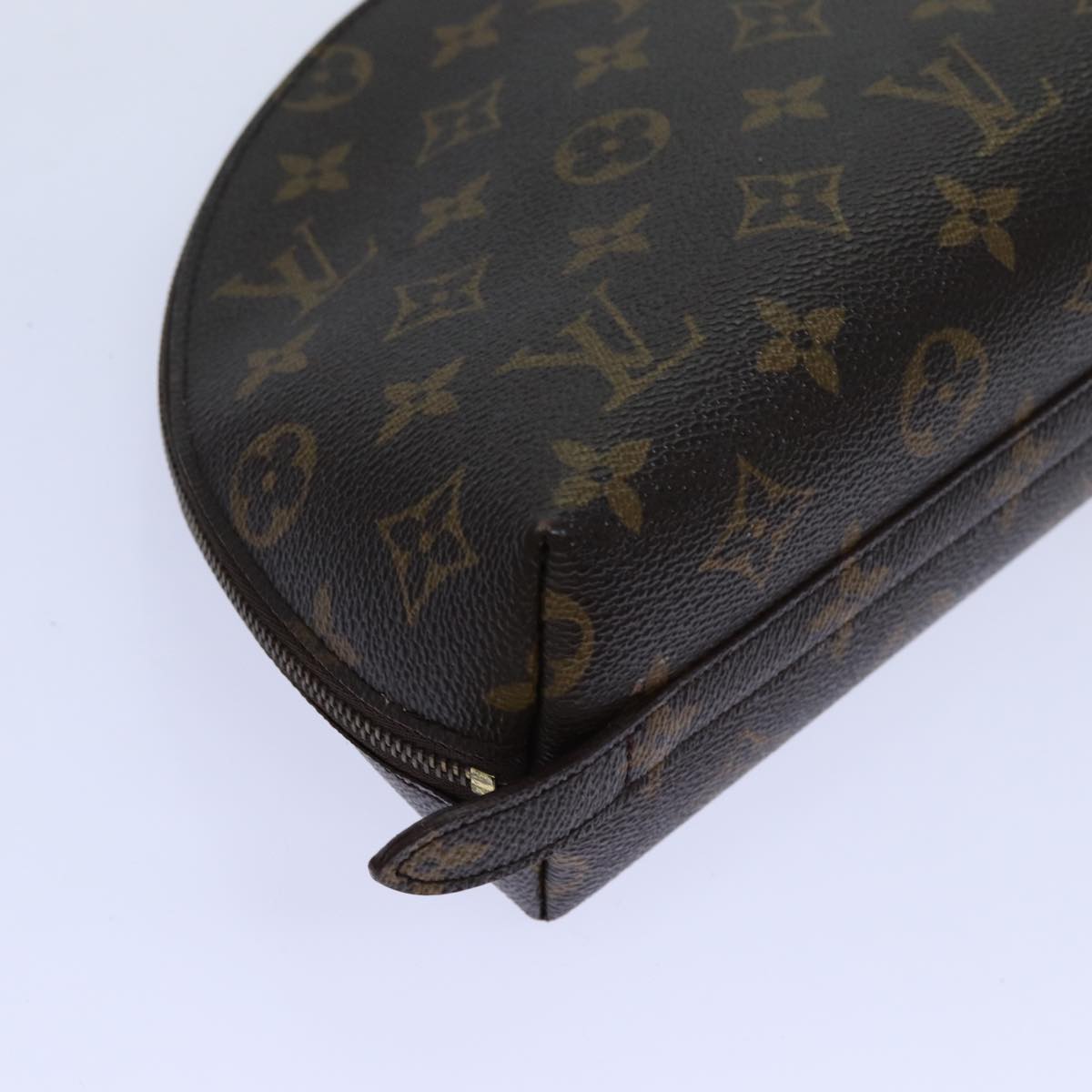 LOUIS VUITTON Monogram Trousse Demi Ronde Cosmetic Pouch M47520 LV 70711