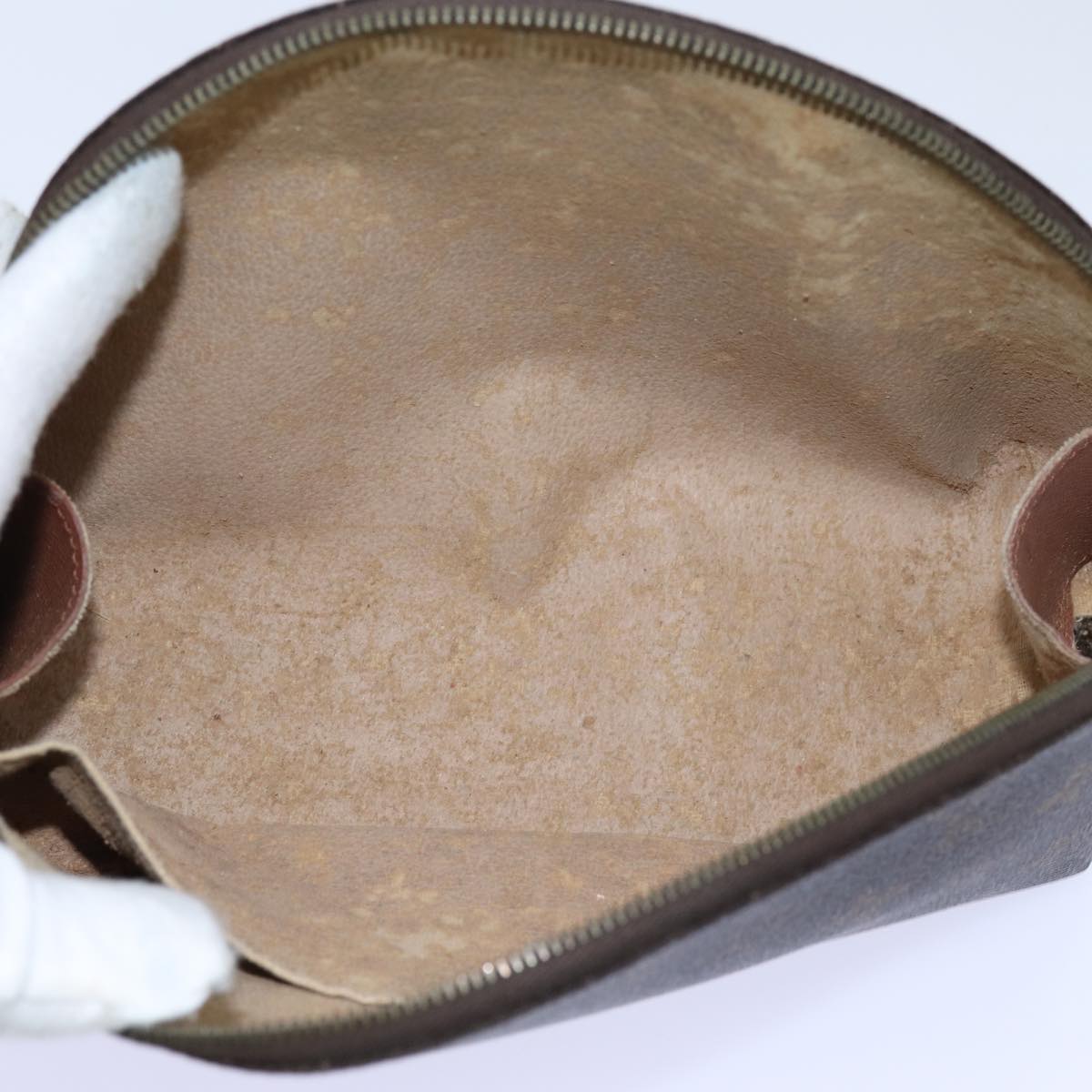 LOUIS VUITTON Monogram Trousse Demi Ronde Cosmetic Pouch M47520 LV 70711