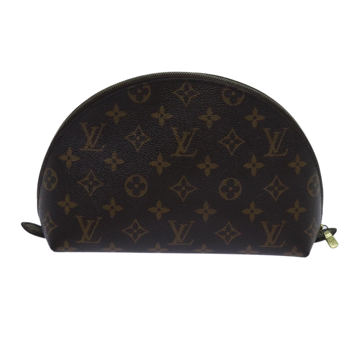 LOUIS VUITTON Monogram Trousse Demi Ronde Cosmetic Pouch M47520 LV 70711