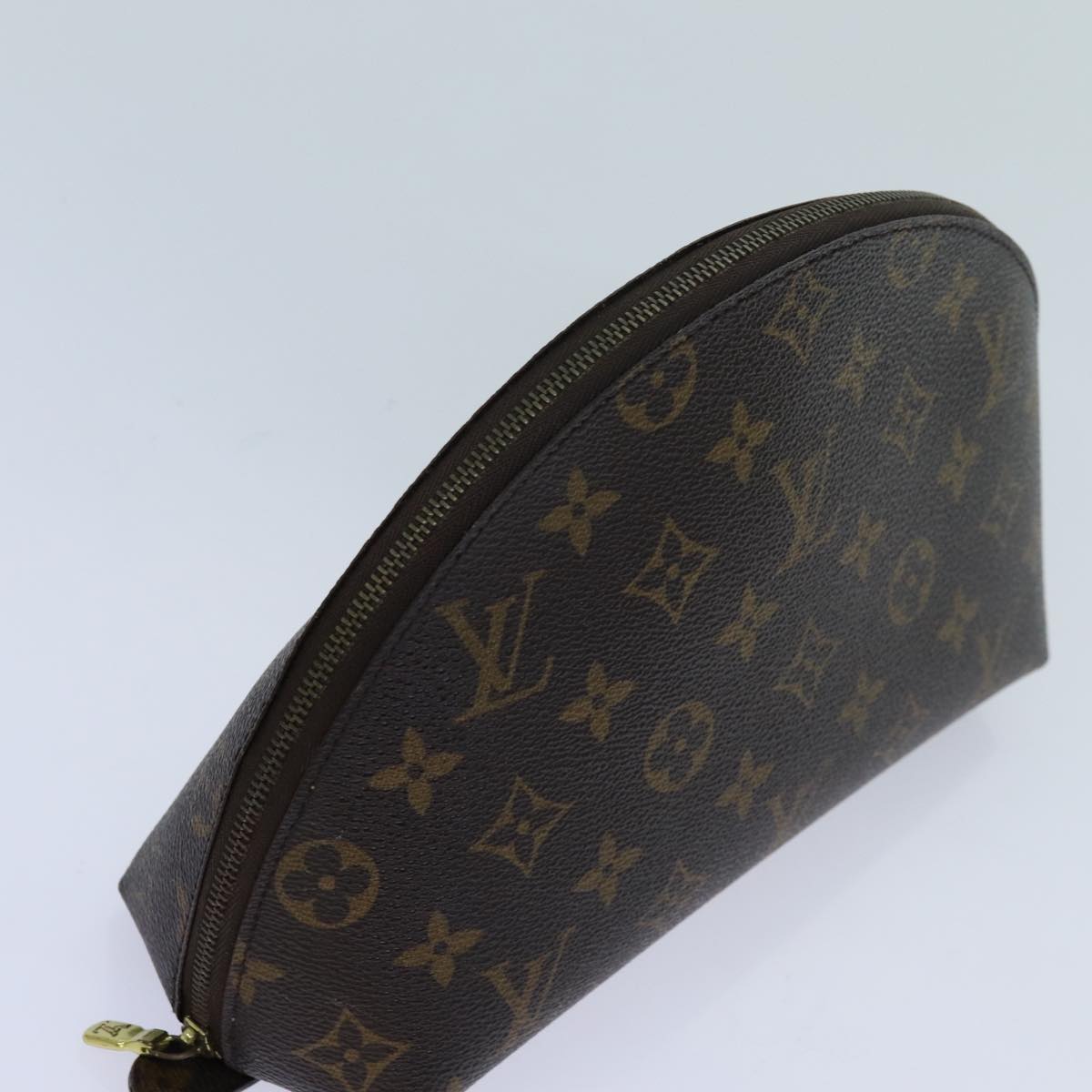 LOUIS VUITTON Monogram Trousse Demi Ronde Cosmetic Pouch M47520 LV 70711