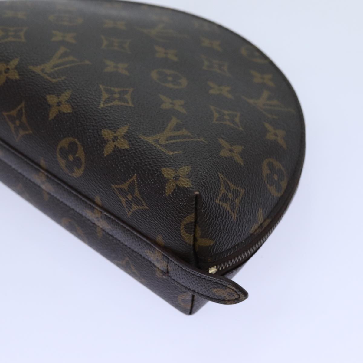 LOUIS VUITTON Monogram Trousse Demi Ronde Cosmetic Pouch M47520 LV 70711