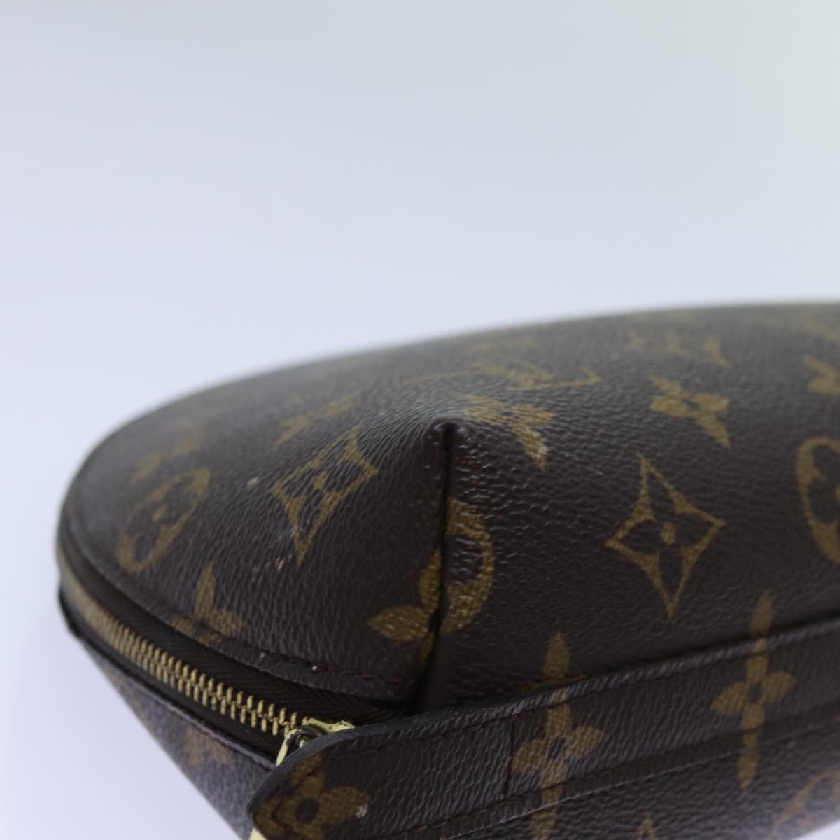 LOUIS VUITTON Monogram Trousse Demi Ronde Cosmetic Pouch M47520 LV 70712