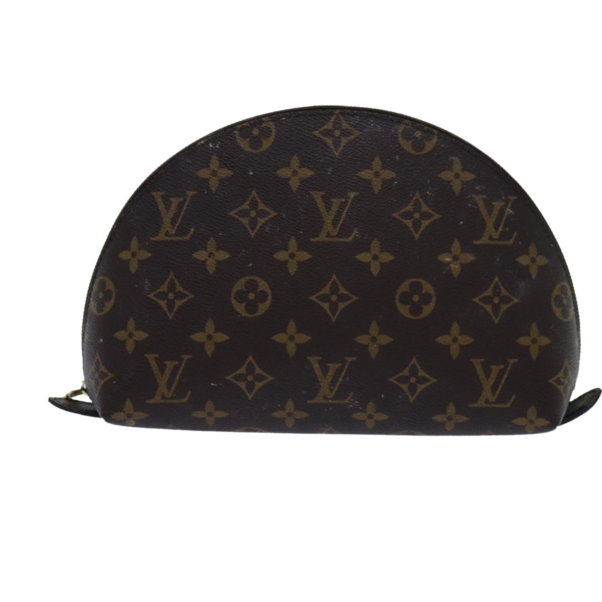 LOUIS VUITTON Monogram Trousse Demi Ronde Cosmetic Pouch M47520 LV 70712