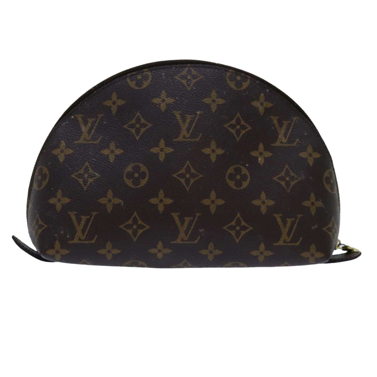 LOUIS VUITTON Monogram Trousse Demi Ronde Cosmetic Pouch M47520 LV 70712