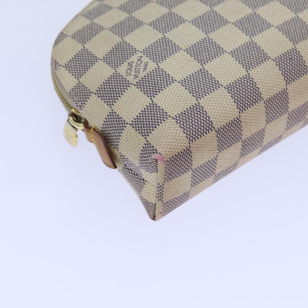 LOUIS VUITTON Damier Azur Pochette Cosmetic GM Pouch N23346 LV 70713