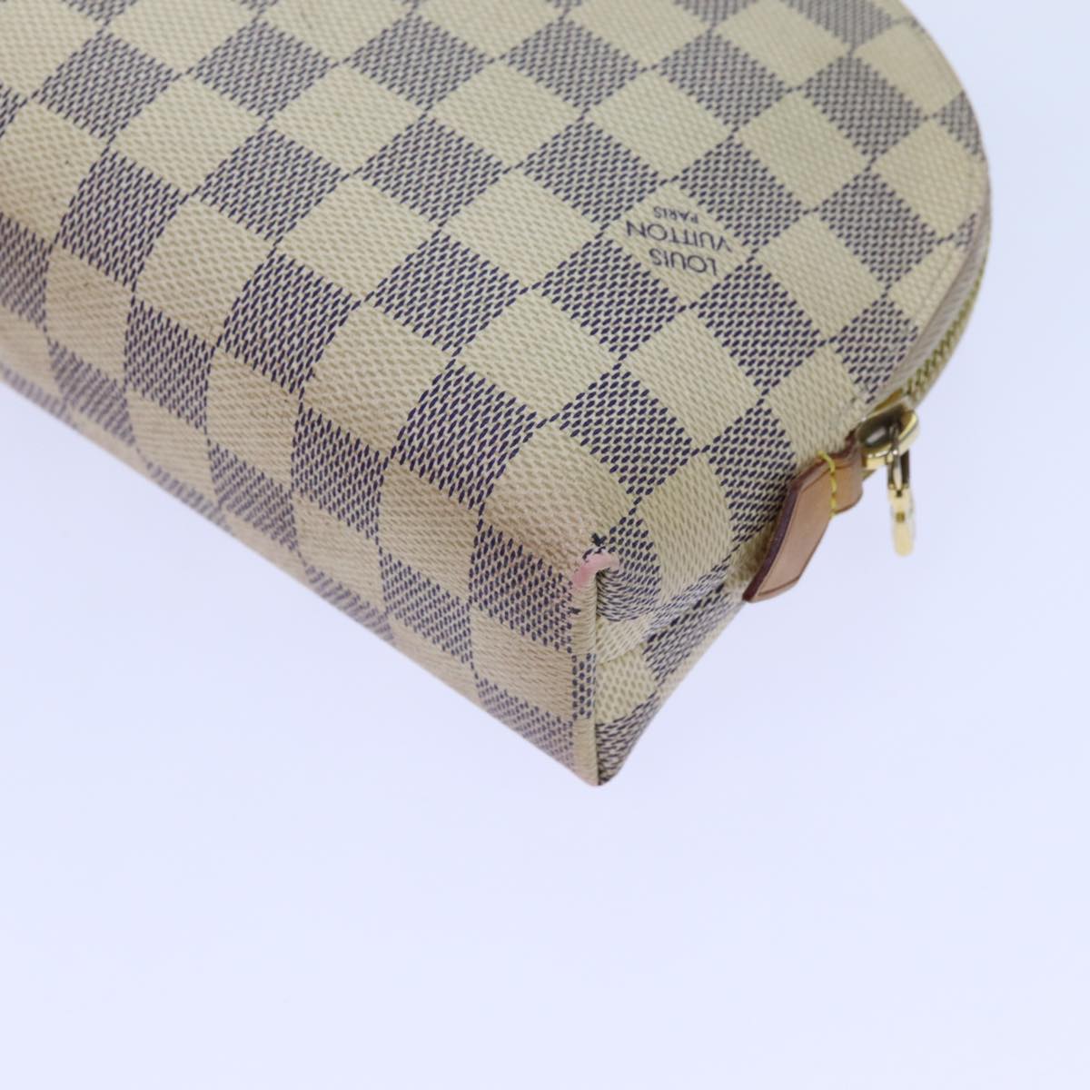 LOUIS VUITTON Damier Azur Pochette Cosmetic GM Pouch N23346 LV 70713