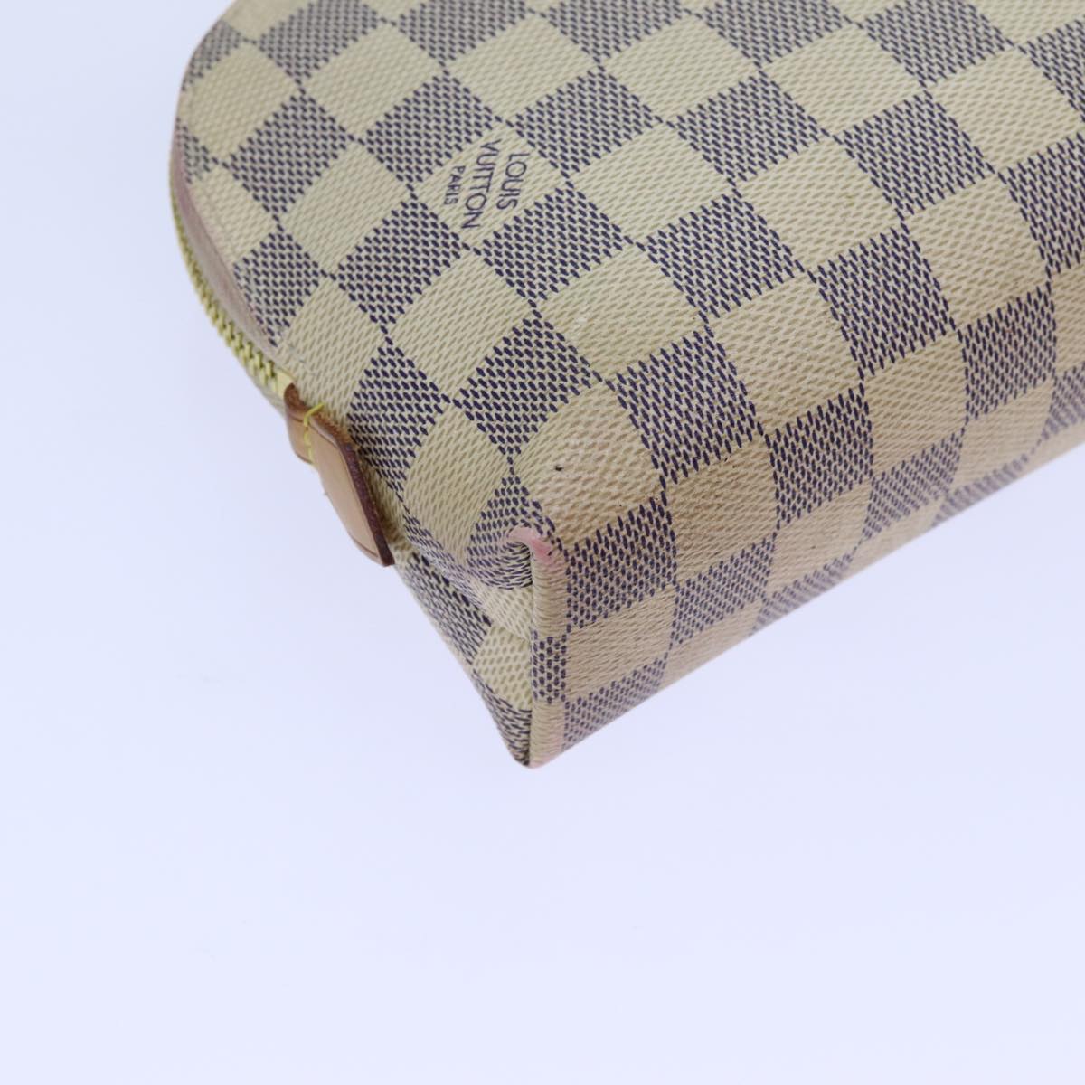 LOUIS VUITTON Damier Azur Pochette Cosmetic GM Pouch N23346 LV 70713