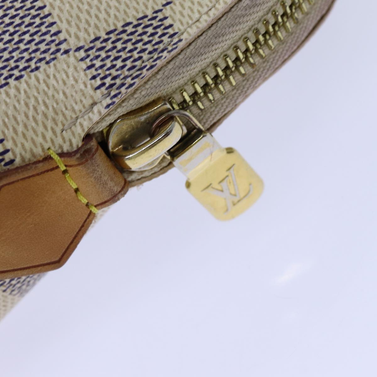 LOUIS VUITTON Damier Azur Pochette Cosmetic GM Pouch N23346 LV 70713