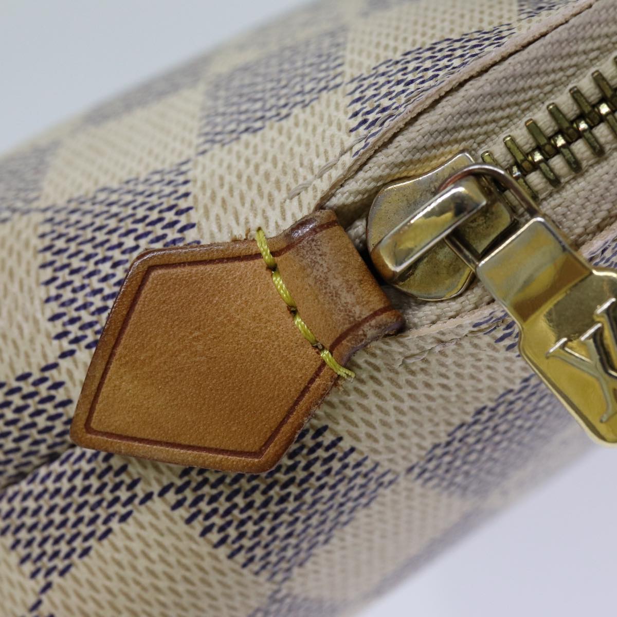 LOUIS VUITTON Damier Azur Pochette Cosmetic GM Pouch N23346 LV 70713