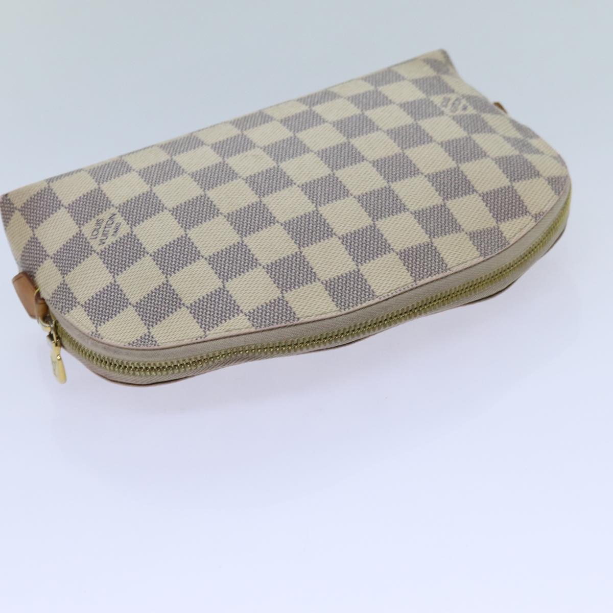 LOUIS VUITTON Damier Azur Pochette Cosmetic GM Pouch N23346 LV 70713
