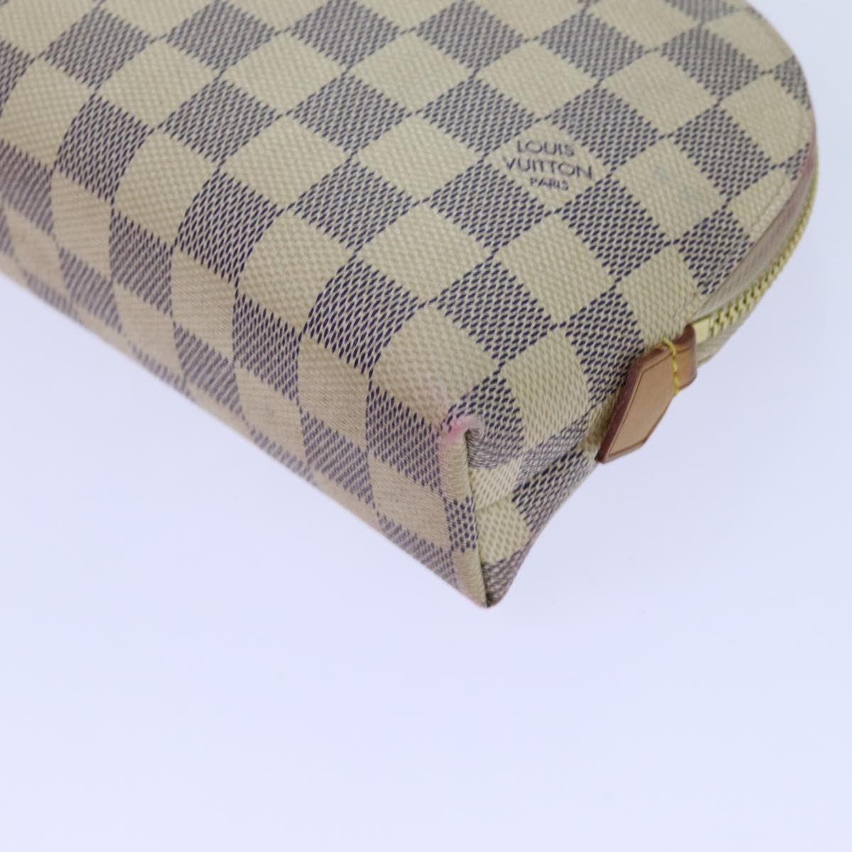 LOUIS VUITTON Damier Azur Pochette Cosmetic GM Pouch N23346 LV 70713