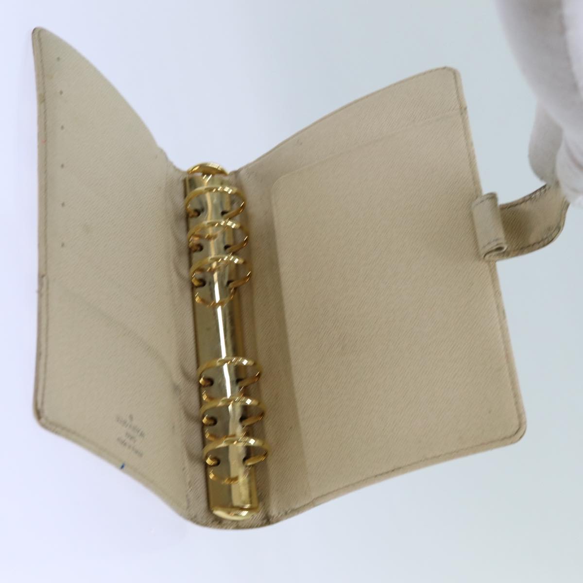 LOUIS VUITTON Damier Azur Agenda MM Day Planner Cover R20707 LV 70715