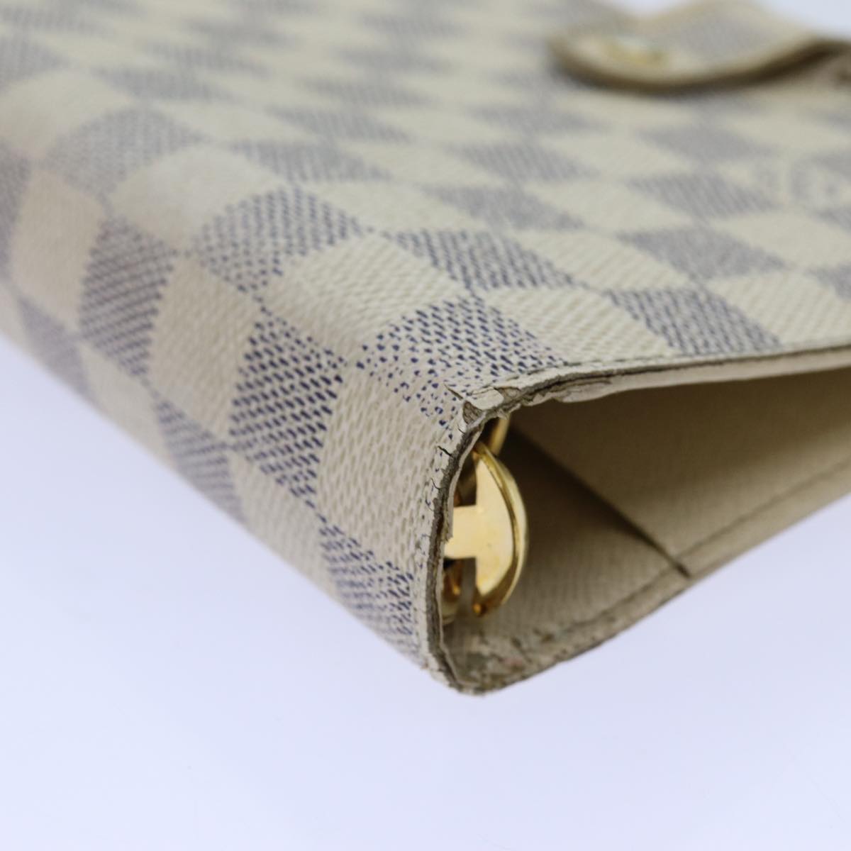 LOUIS VUITTON Damier Azur Agenda MM Day Planner Cover R20707 LV 70715