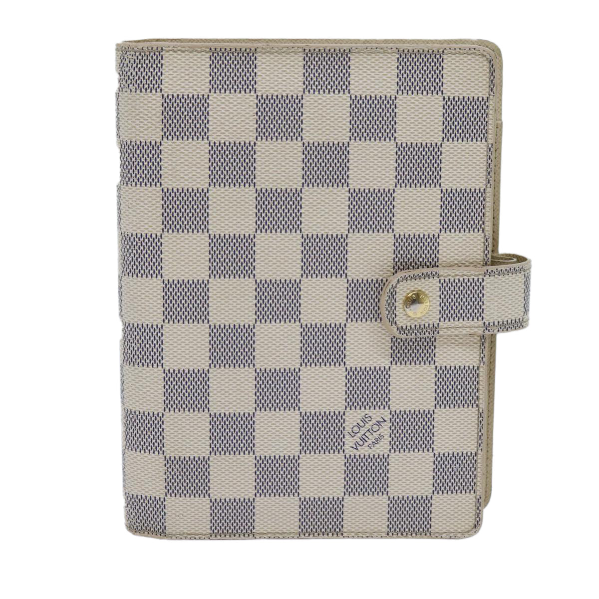 LOUIS VUITTON Damier Azur Agenda MM Day Planner Cover R20707 LV 70716