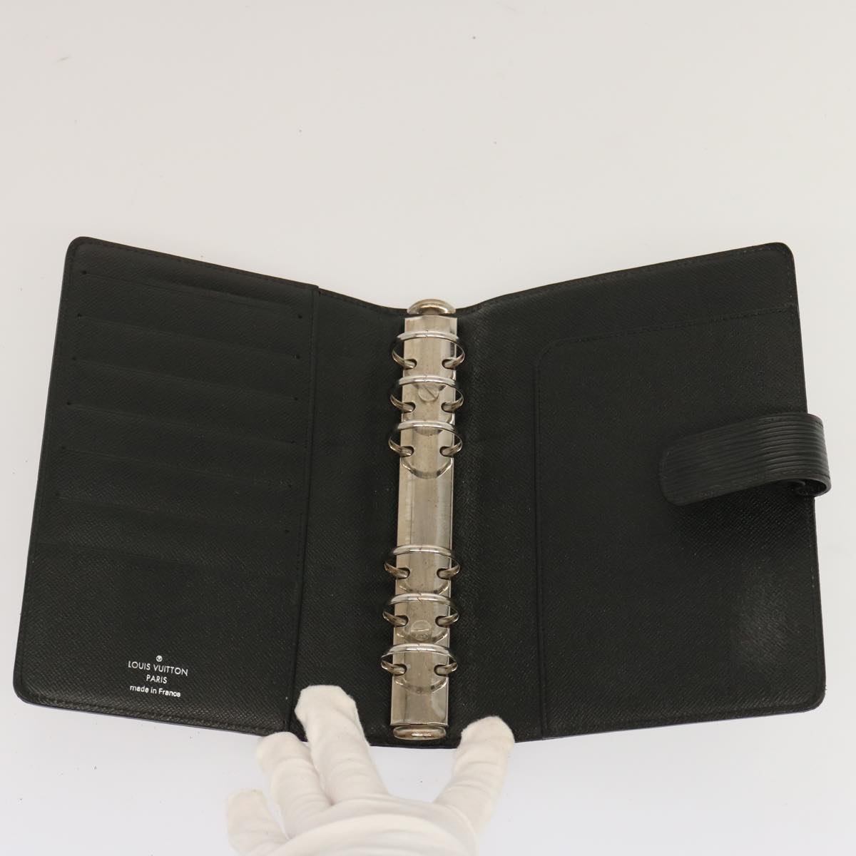 LOUIS VUITTON Epi Agenda MM Day Planner Cover Black R20042 LV 70718