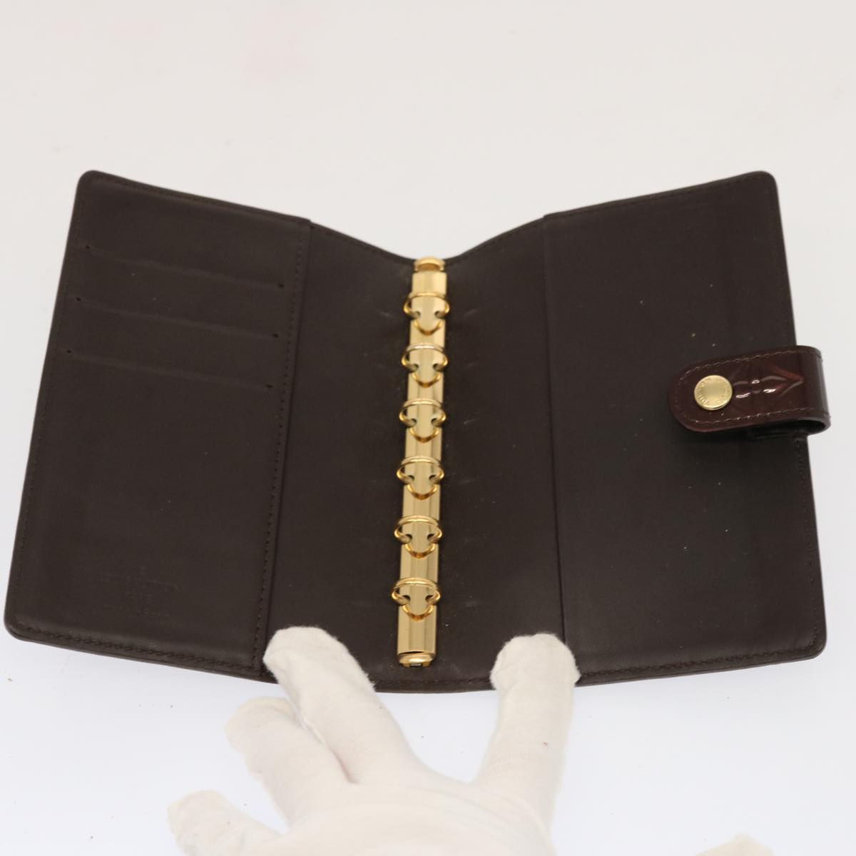 LOUIS VUITTON Vernis Agenda PM Day Planner Cover Rouge Favist LV 70719
