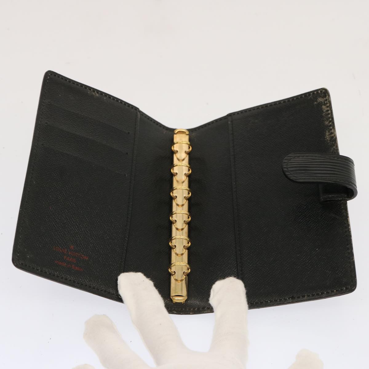 LOUIS VUITTON Epi Agenda PM Day Planner Cover Black R20052 LV 70721
