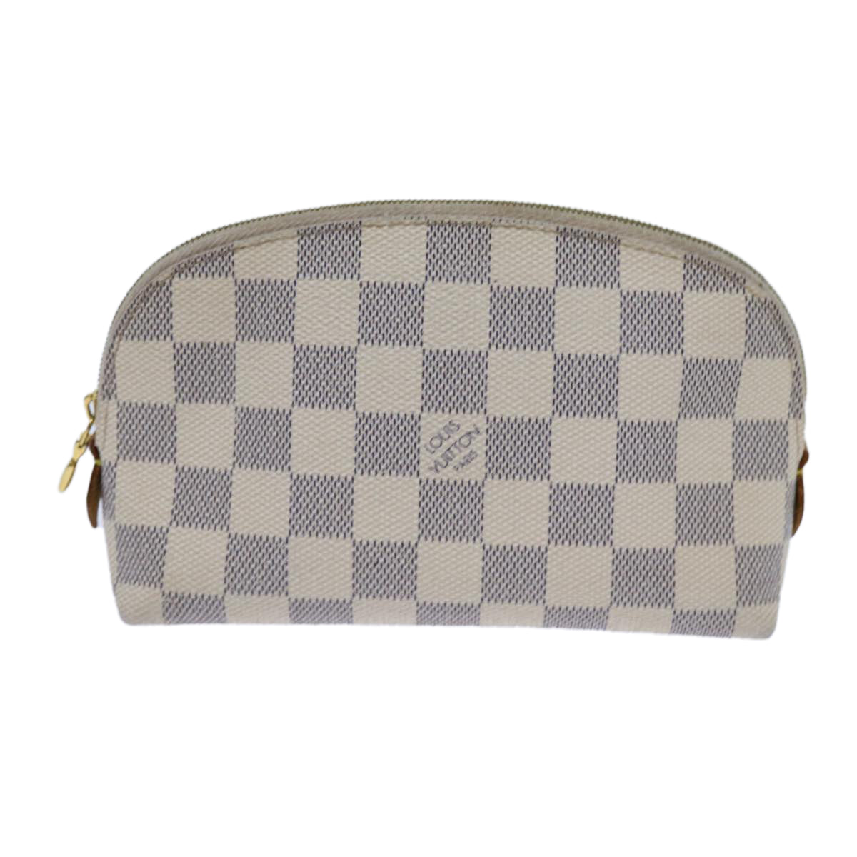 LOUIS VUITTON Damier Azur Pochette Cosmetic PM Pouch N60024 LV 70722
