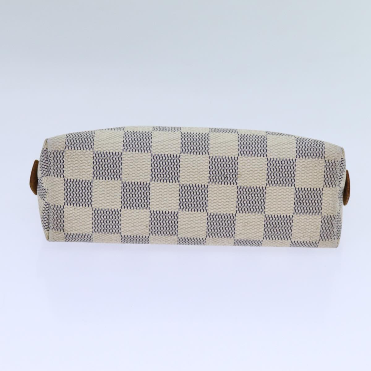 LOUIS VUITTON Damier Azur Pochette Cosmetic PM Pouch N60024 LV 70722