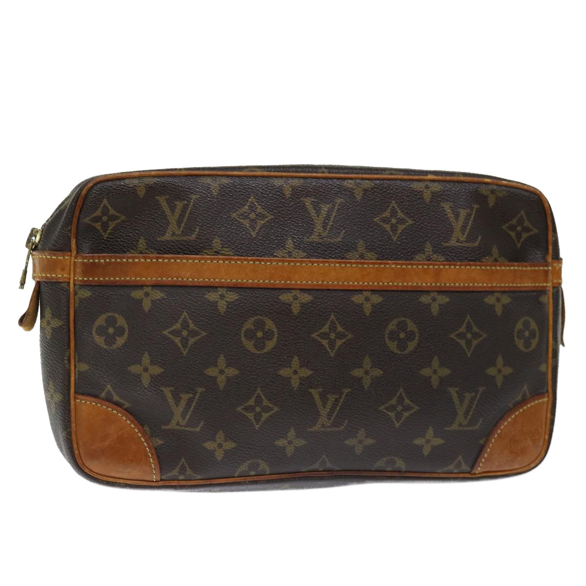 LOUIS VUITTON Monogram Compiegne 28 Clutch Bag M51845 LV 70725