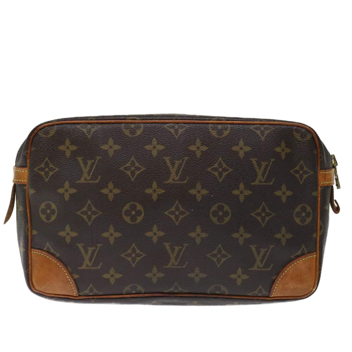 LOUIS VUITTON Monogram Compiegne 28 Clutch Bag M51845 LV 70725