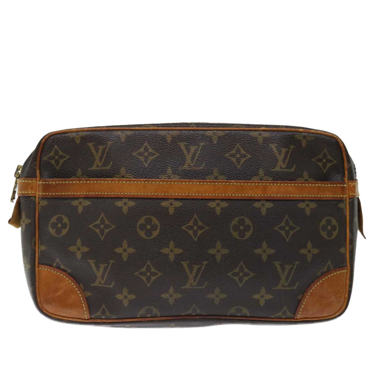 LOUIS VUITTON Monogram Compiegne 28 Clutch Bag M51845 LV 70725