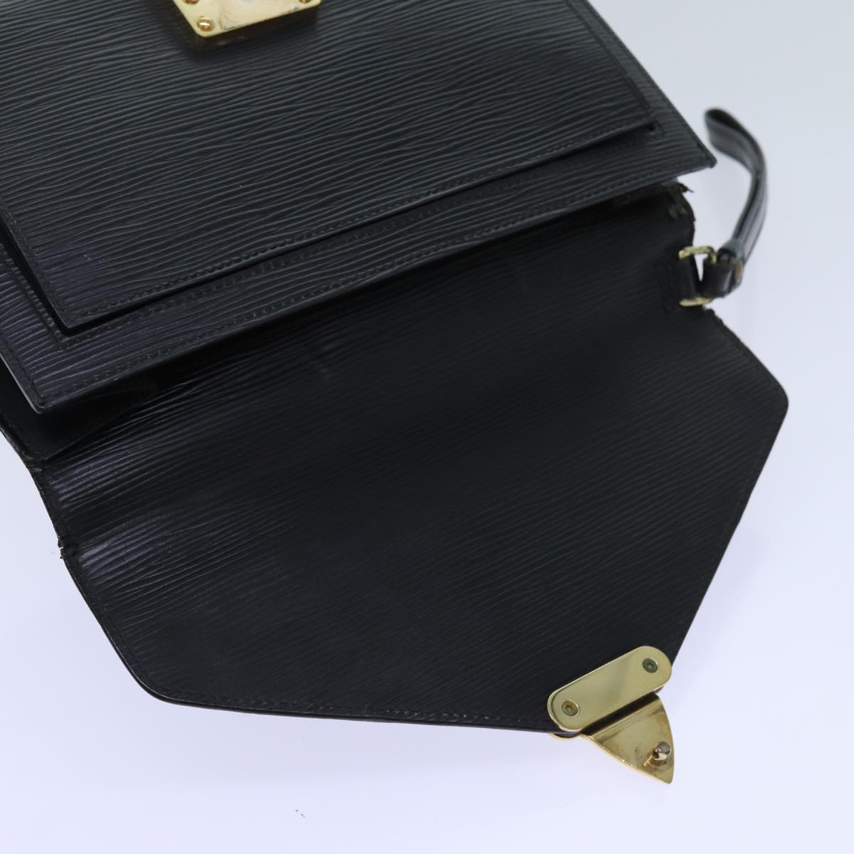 LOUIS VUITTON Epi Serie Dragonne Hand Bag Black M52612 LV 70727