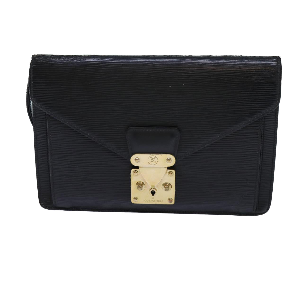 LOUIS VUITTON Epi Serie Dragonne Hand Bag Black M52612 LV 70727