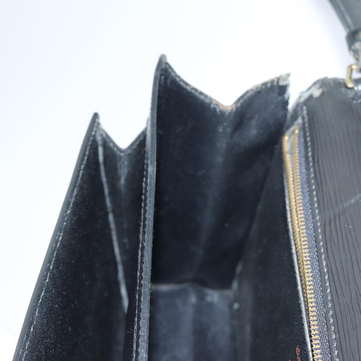 LOUIS VUITTON Epi Serie Dragonne Hand Bag Black M52612 LV 70727
