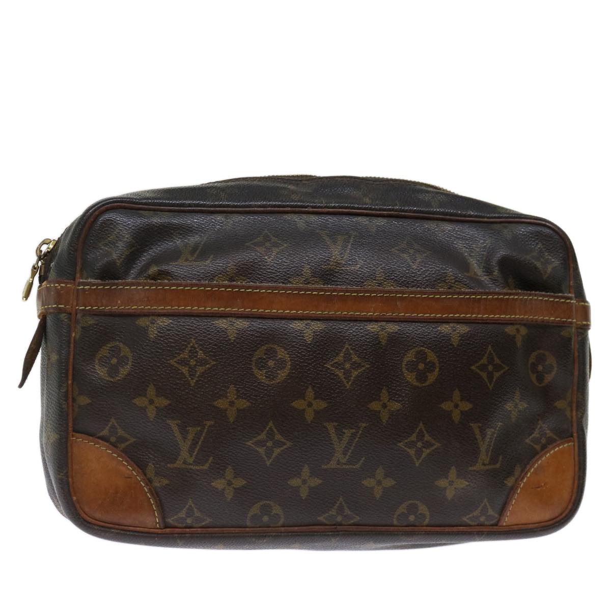 LOUIS VUITTON Monogram Compiegne 28 Clutch Bag M51845 LV 70737