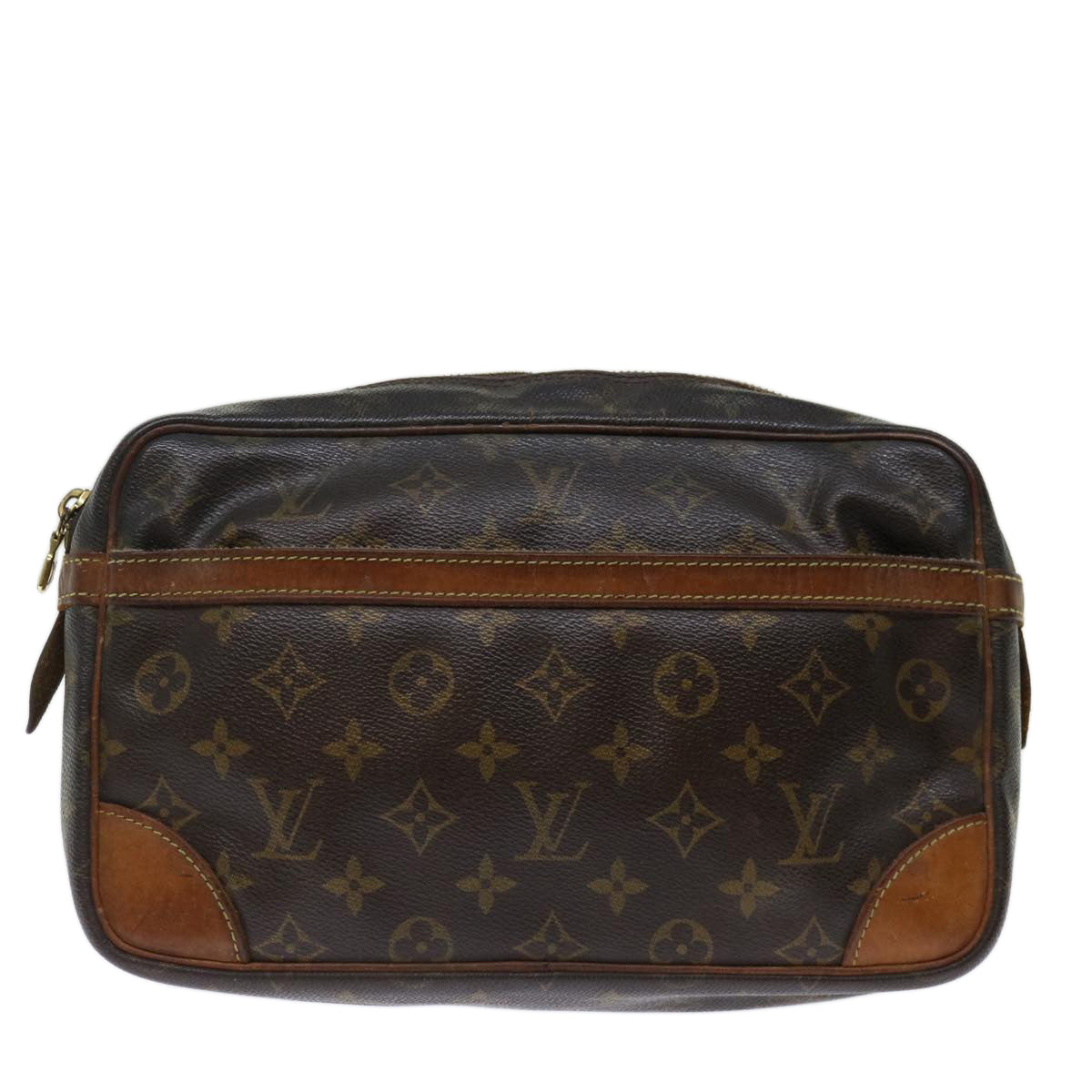 LOUIS VUITTON Monogram Compiegne 28 Clutch Bag M51845 LV 70737