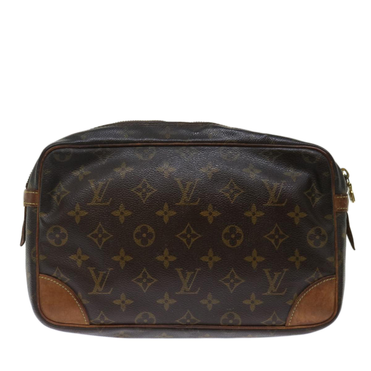LOUIS VUITTON Monogram Compiegne 28 Clutch Bag M51845 LV 70737