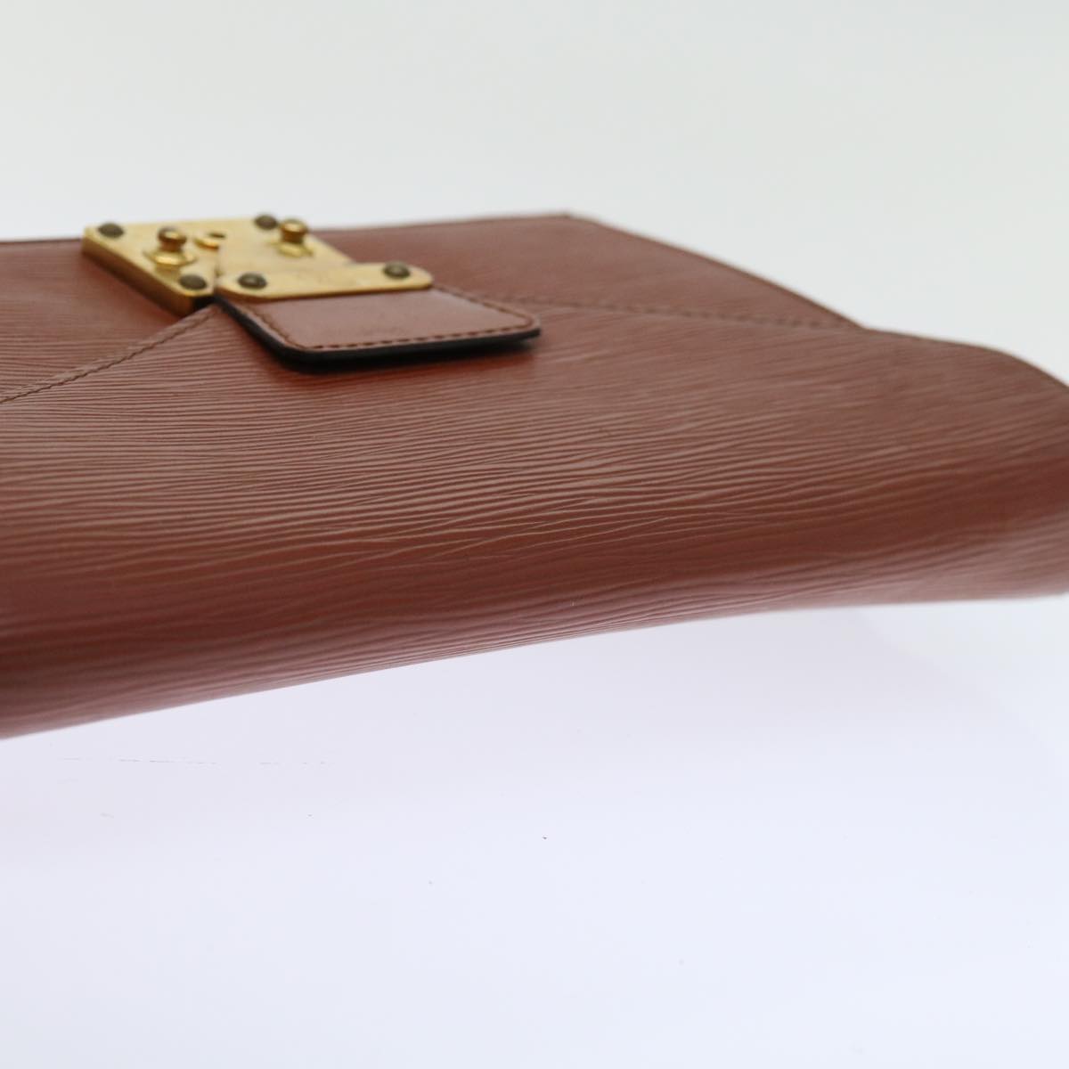 LOUIS VUITTON Epi Serie Dragonne Hand Bag Brown M52618 LV 70738
