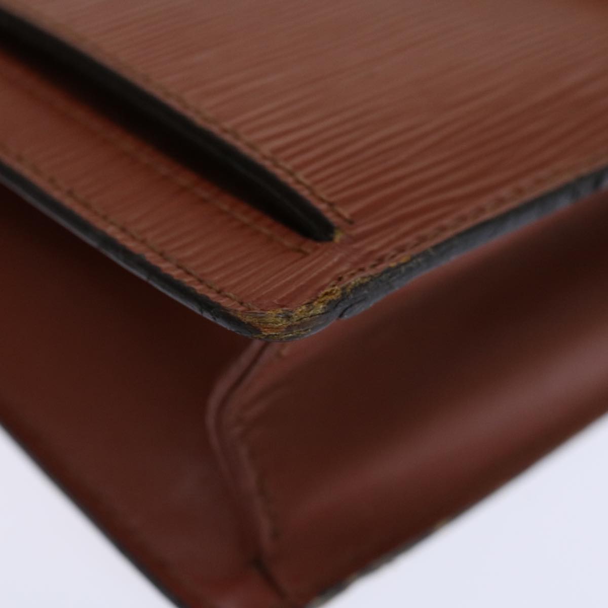 LOUIS VUITTON Epi Serie Dragonne Hand Bag Brown M52618 LV 70738