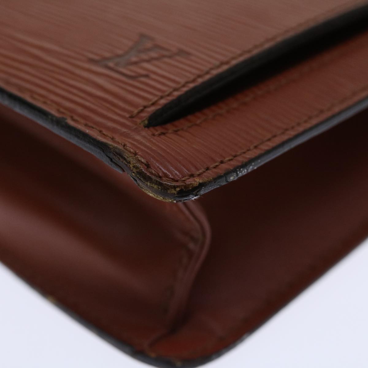 LOUIS VUITTON Epi Serie Dragonne Hand Bag Brown M52618 LV 70738