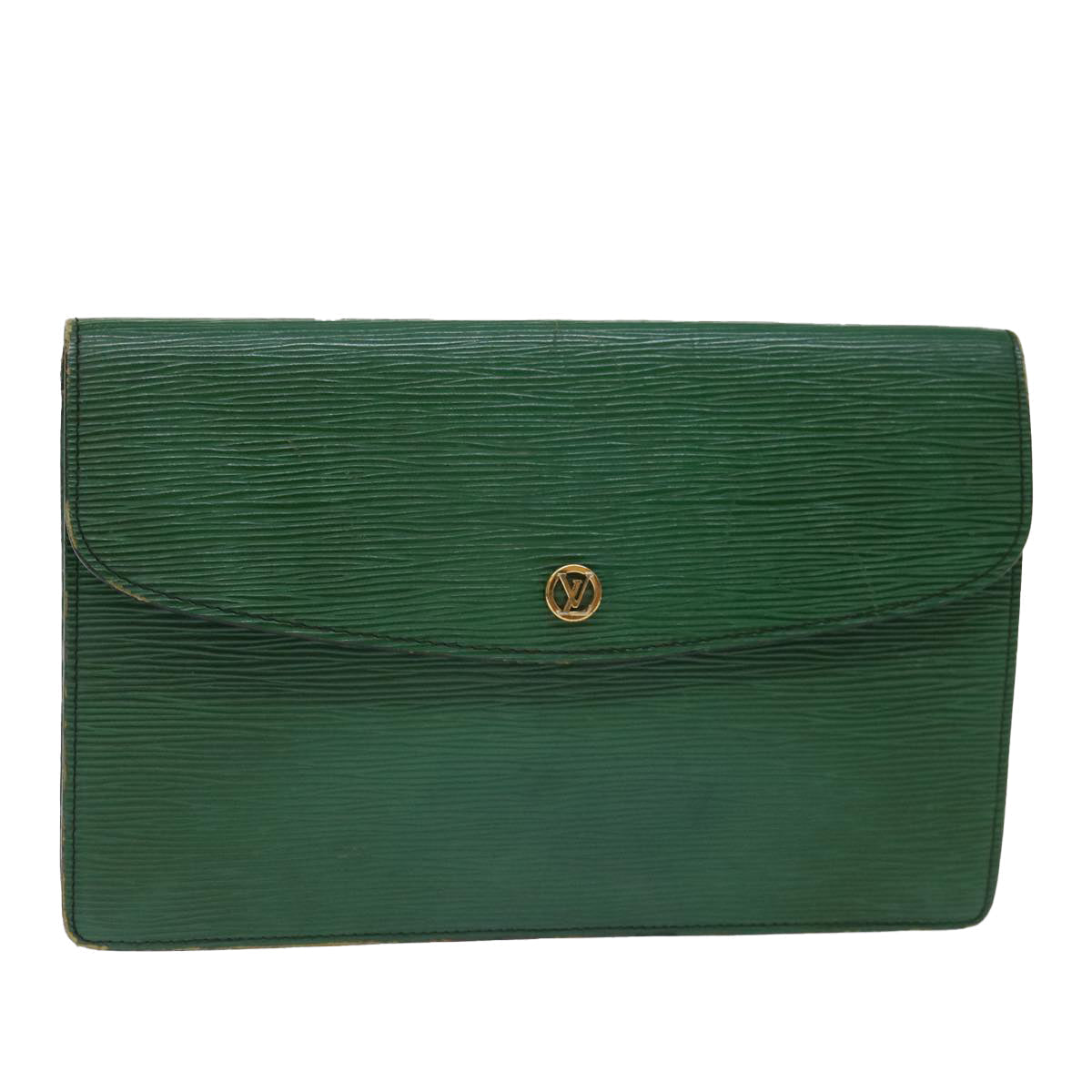 LOUIS VUITTON Epi Montaigne 27 Clutch Bag Green M52654 LV 70739