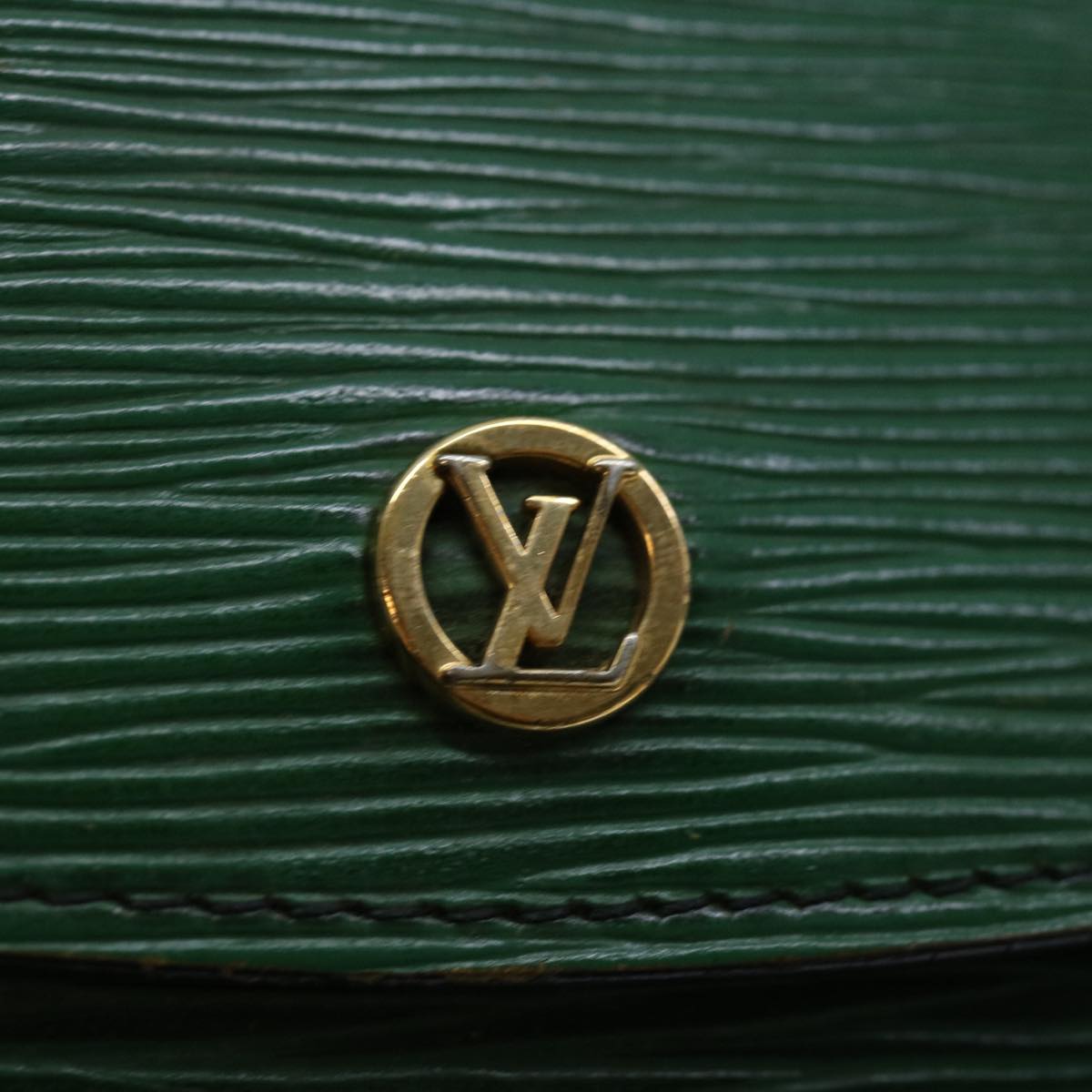 LOUIS VUITTON Epi Montaigne 27 Clutch Bag Green M52654 LV 70739