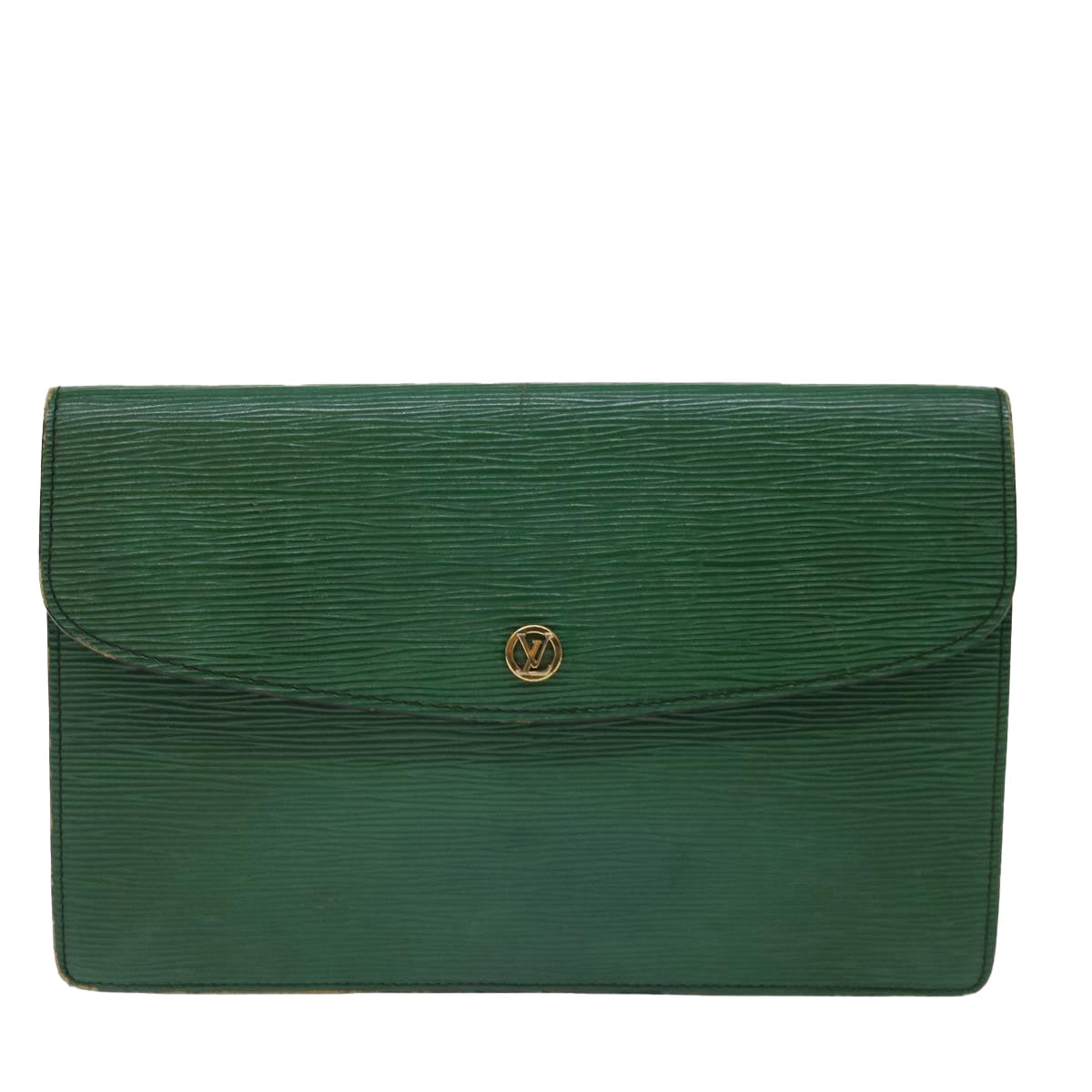 LOUIS VUITTON Epi Montaigne 27 Clutch Bag Green M52654 LV 70739