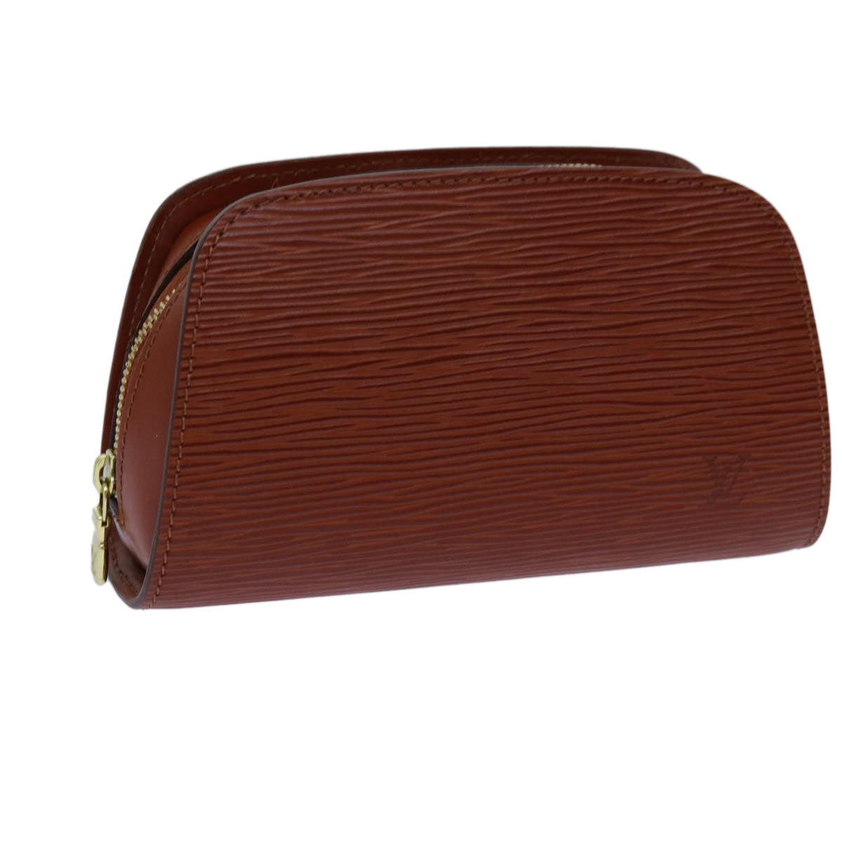LOUIS VUITTON Epi Dauphine PM Pouch Brown M48443 LV 70741