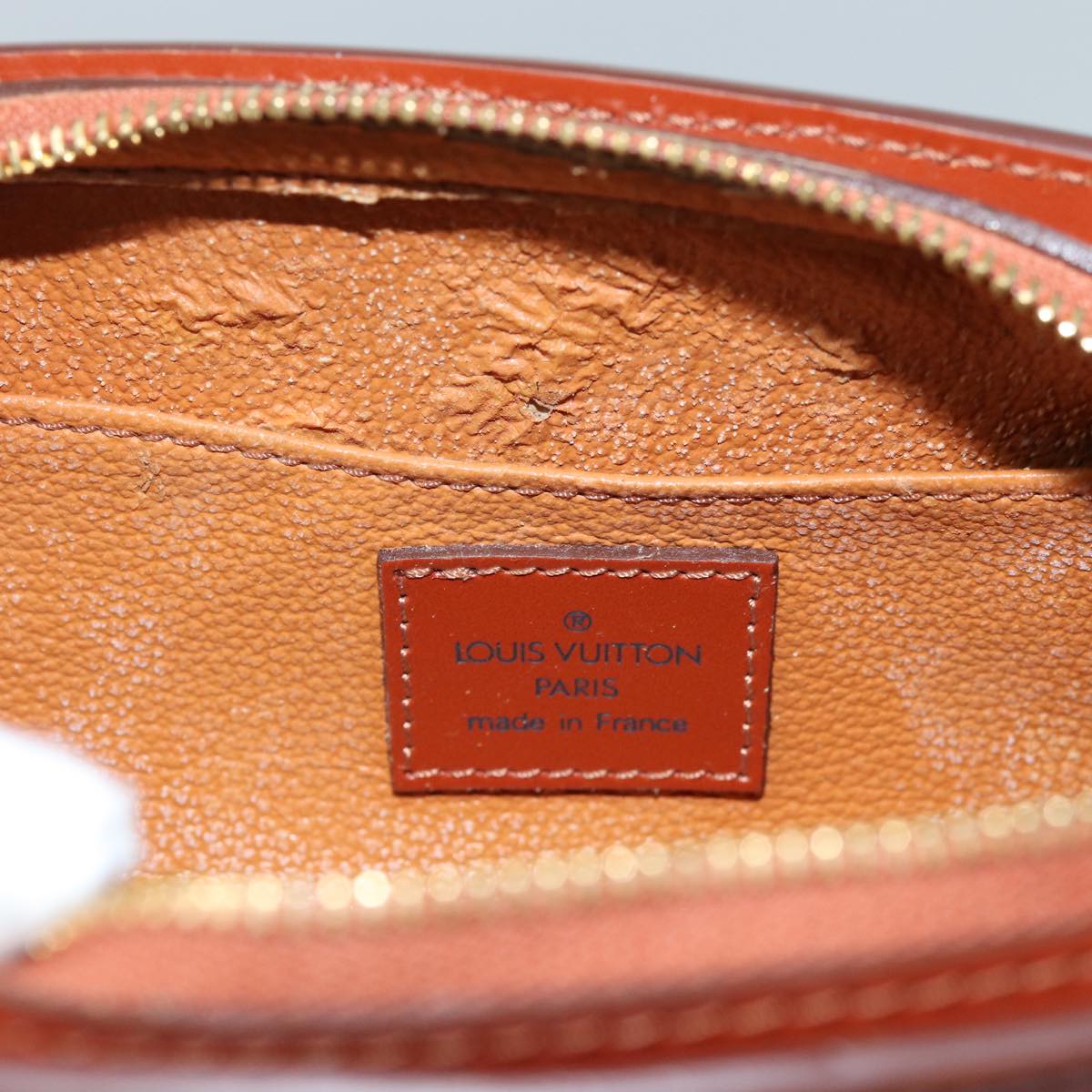 LOUIS VUITTON Epi Dauphine PM Pouch Brown M48443 LV 70741