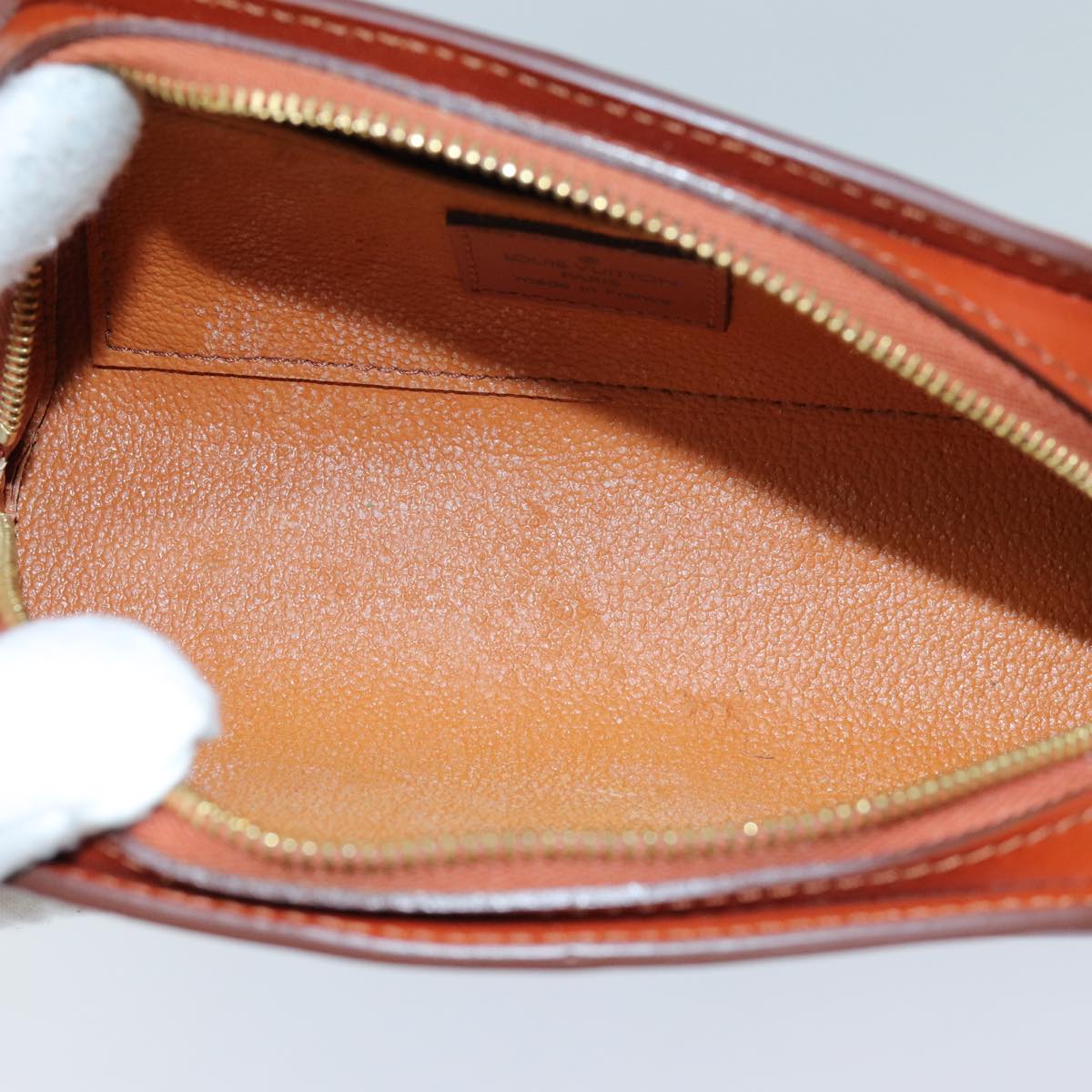 LOUIS VUITTON Epi Dauphine PM Pouch Brown M48443 LV 70741