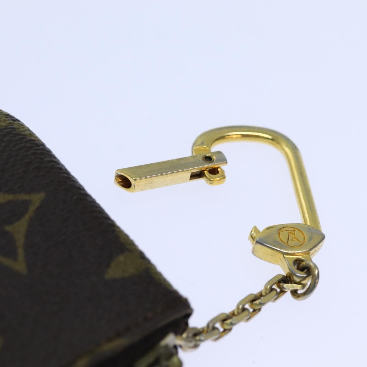 LOUIS VUITTON Monogram Pochette Cles Coin Purse Vintage M62650 LV 70745