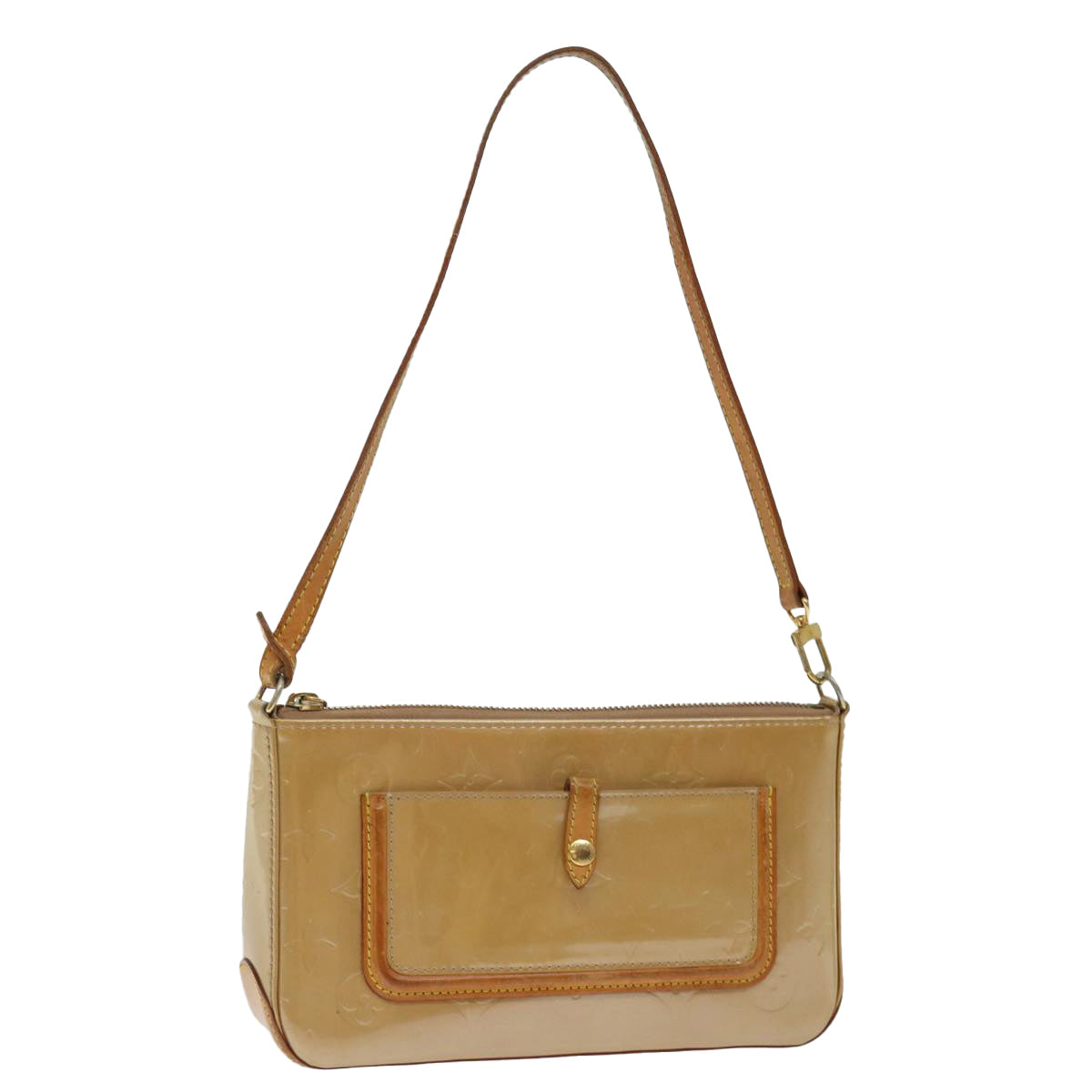 LOUIS VUITTON Monogram Vernis Mallory Square Pouch Noisette M91197 70746
