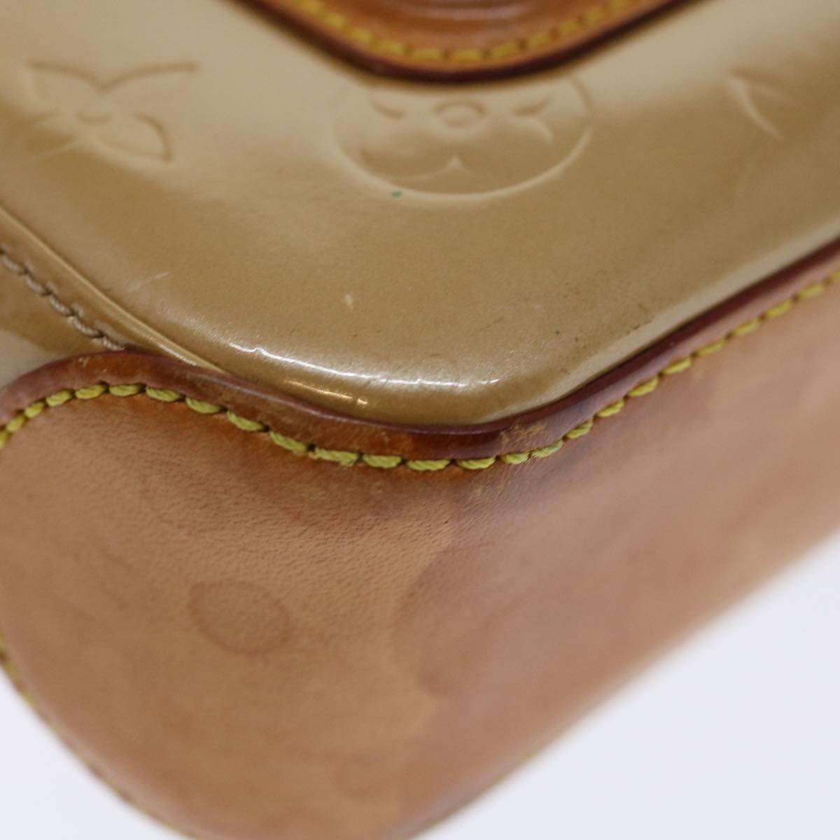LOUIS VUITTON Monogram Vernis Mallory Square Pouch Noisette M91197 70746