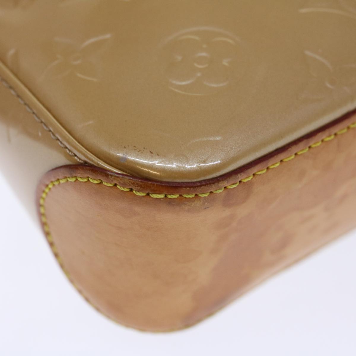 LOUIS VUITTON Monogram Vernis Mallory Square Pouch Noisette M91197 70746